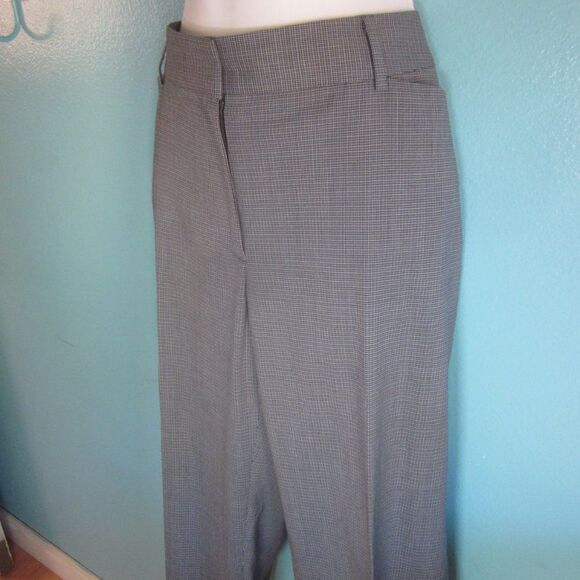 Brooks Brothers Womens Size 12 Blue Check Wool Lucia Fit Pants New Condition - Picture 6 of 13